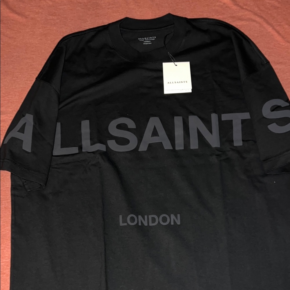 All Saints Black Short Sleeve Tee